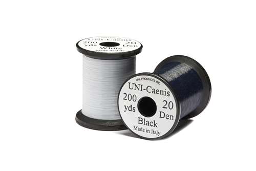 Uni Caenis Thread 200 Yards 20D Black (Pack 20 Spools)